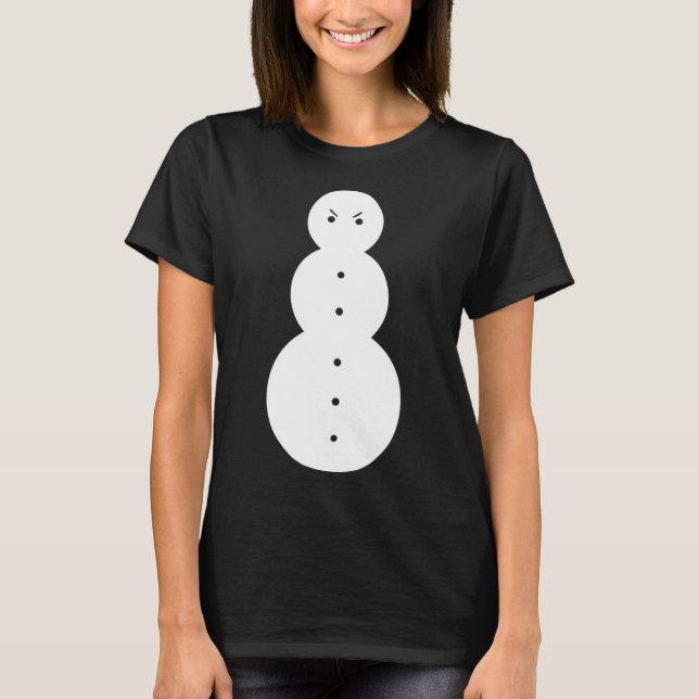 T-shirt Jeezy Snowman Funny Angry Snowman (Devant)