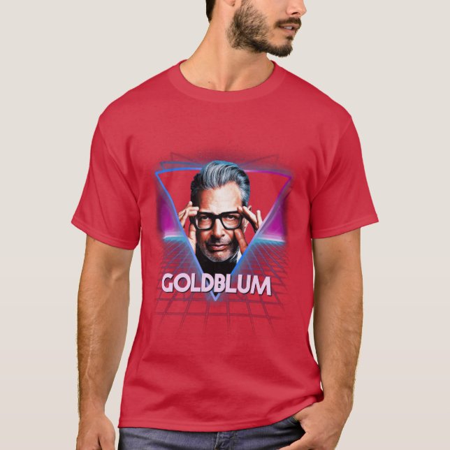 T-shirt Jeff Goldblum Retro Neon Paysage Pour 80s Aesthet (Devant)