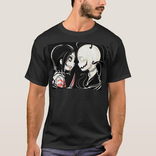 T-shirt Jeff l'homme mince Slenderman de Creepypasta de (Devant)