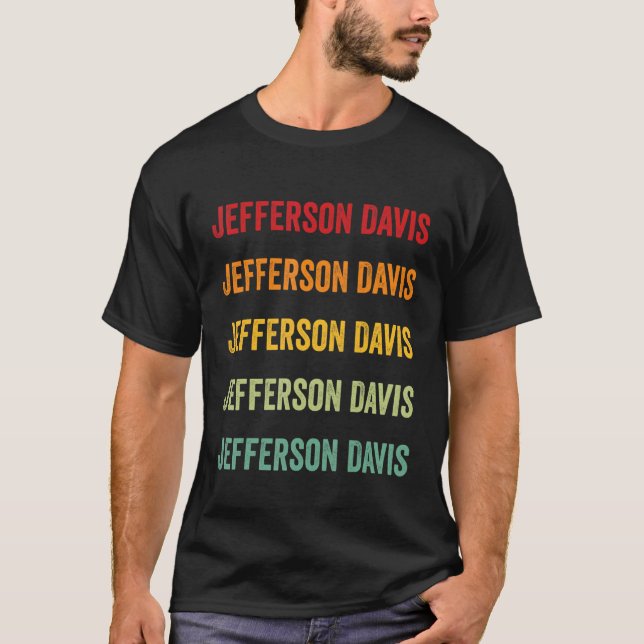 T-shirt Jefferson Davis Comté Mississippi Rainbow Text De (Devant)