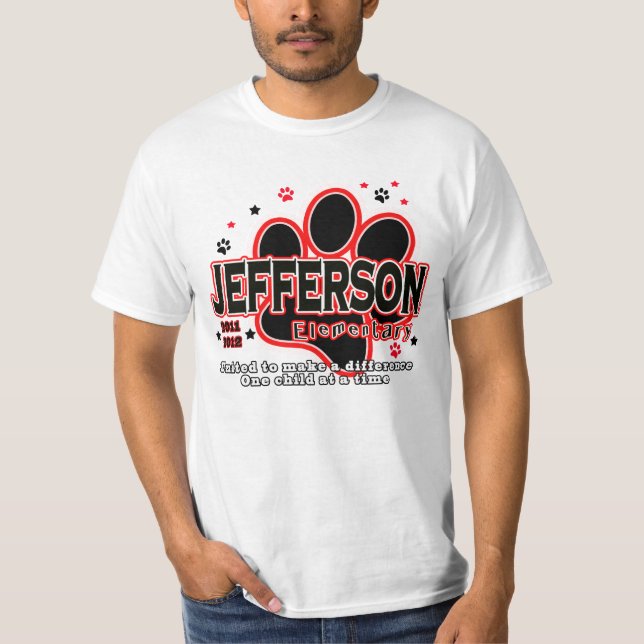 T-shirt Jefferson élémentaire (Devant)