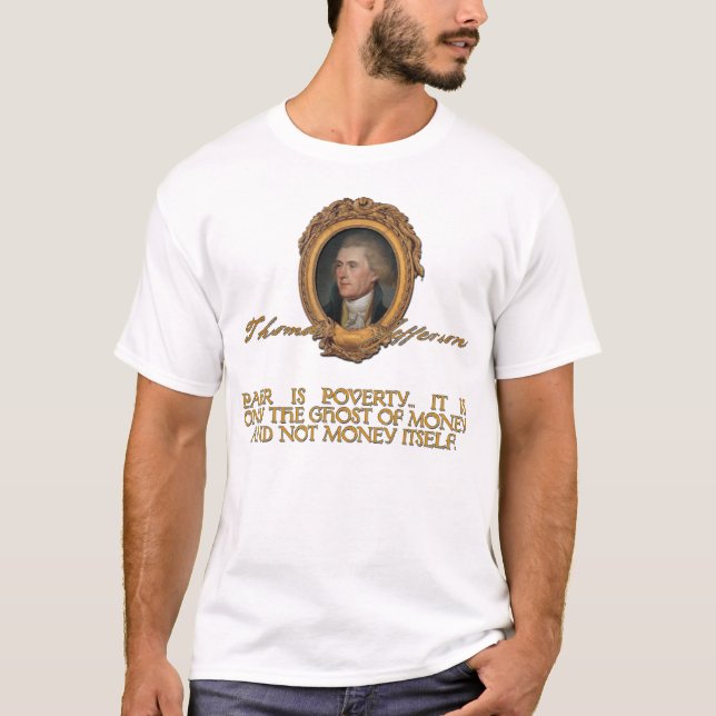 T-shirt Jefferson sur la monnaie fiduciaire (Devant)