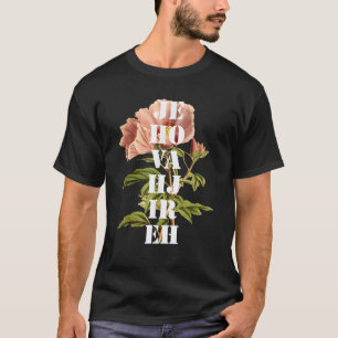 T-shirt Jehovah Jireh Graphisme Christian Jésus Retro Fleu
