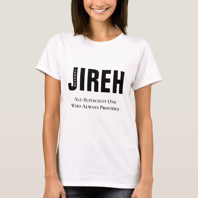 T-shirt Jehovah Jireh Personnalisation chrétienne (Devant)