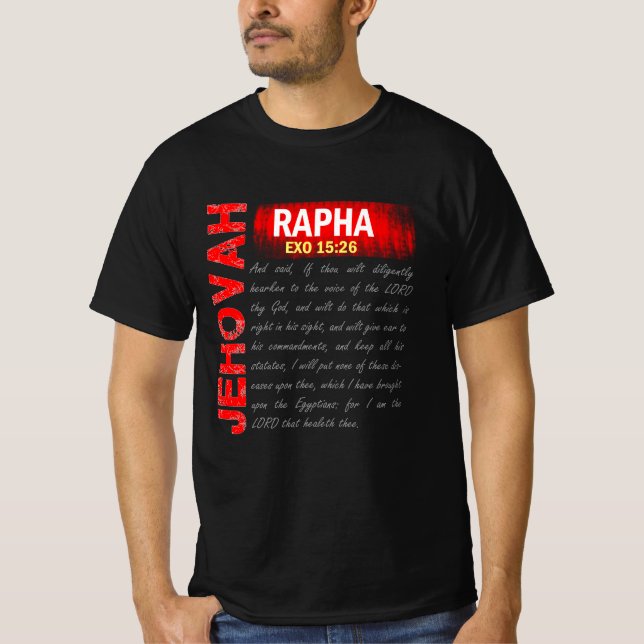 T-shirt Jehovah Rapha - Dieu Mon guérisseur (Devant)