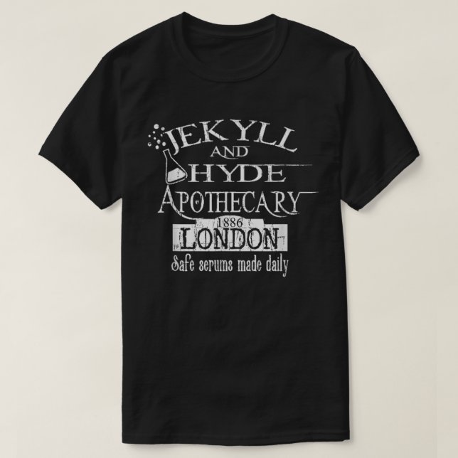 T-shirt Jekyll et Hyde Apothecary Doctor London 1886 Hall (Design devant)