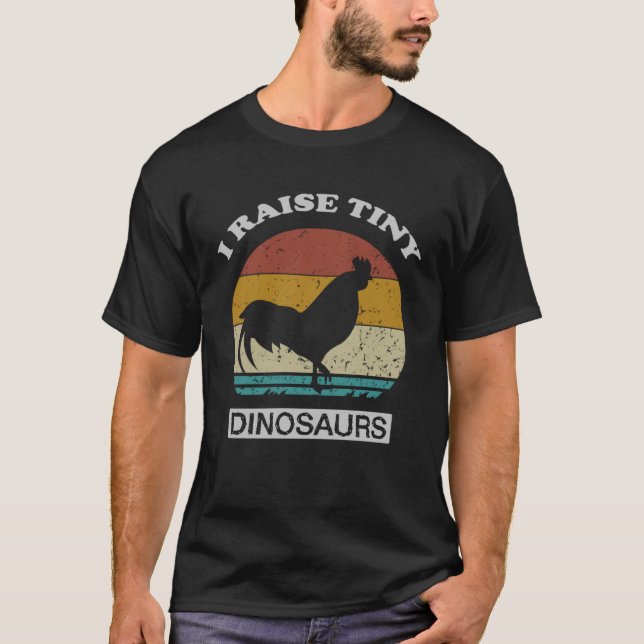 T-shirt J'Élevais De Petits Dinosaures Poulet (Devant)