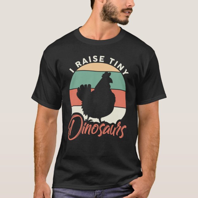 T-shirt J'Élevais De Petits Dinosaures Poulet Fabriquant (Devant)