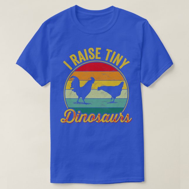 T-shirt J'Élevais De Petits Dinosaures Poulets (Design devant)
