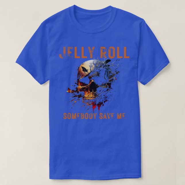 T-shirt Jelly Roll Quelqu'Un M'A Sauve Orange Rough Lettre (Design devant)