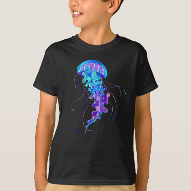 T-shirt Jellyfish éclatante couleur (Devant)