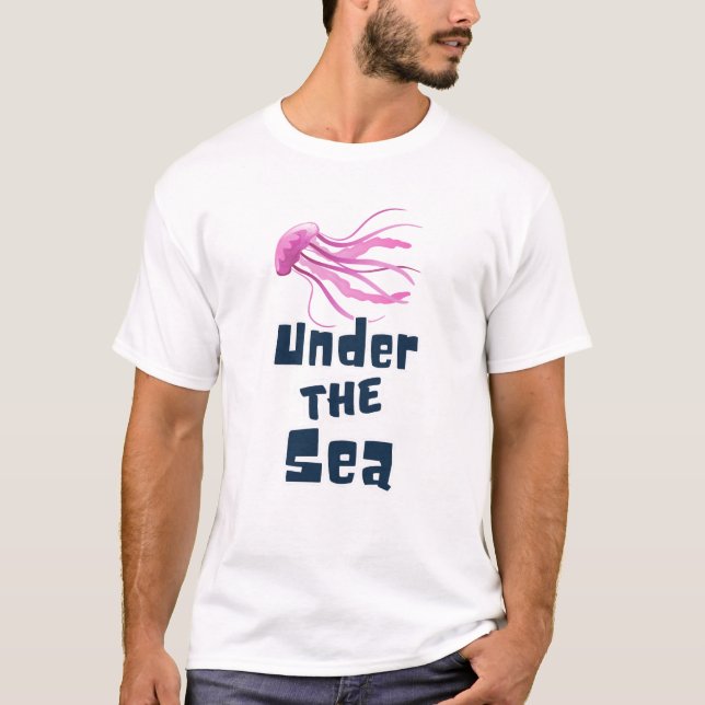 T-shirt Jellyfish under the sea (Devant)