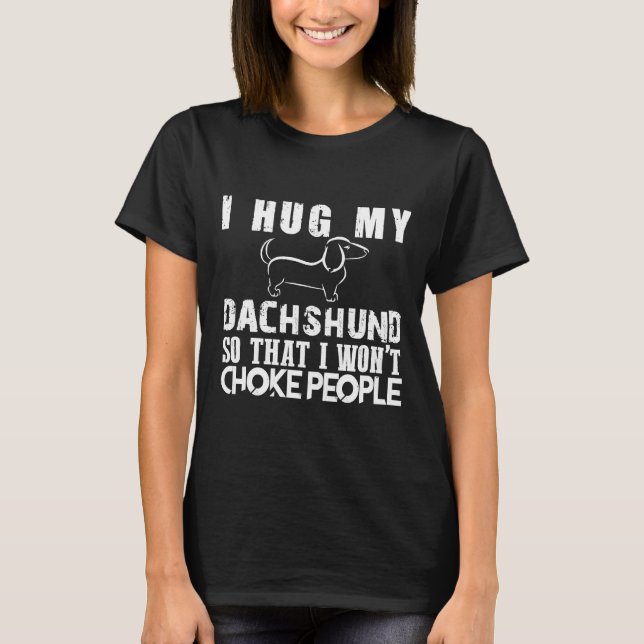 T-shirt J'Embrasse Mon Dachshund (Devant)