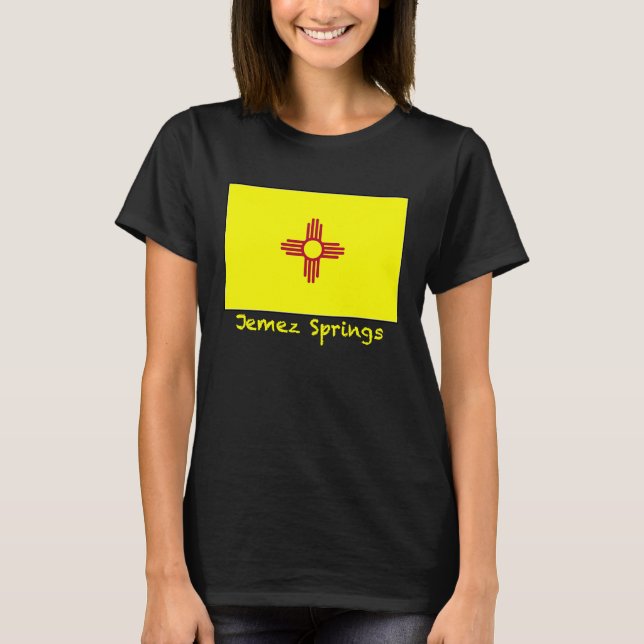 T-shirt Jemez Springs New Mexico USA Flag Souvenir (Devant)