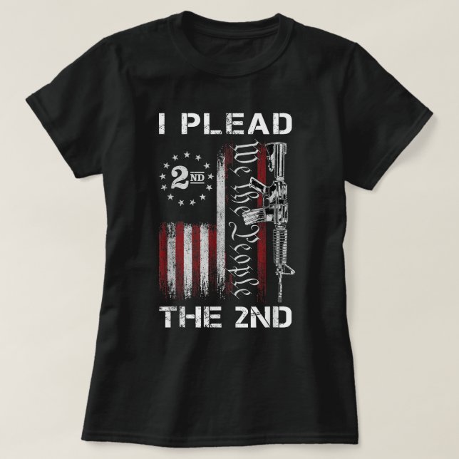 T-shirt J'Emporte Le 2ème Nous Le Peuple USA Drapeau AR-15 (Design devant)