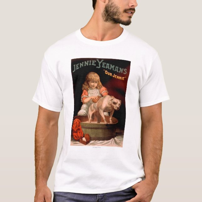 T-shirt Jennie Yeamans chien de lavage de fille de "notre (Devant)