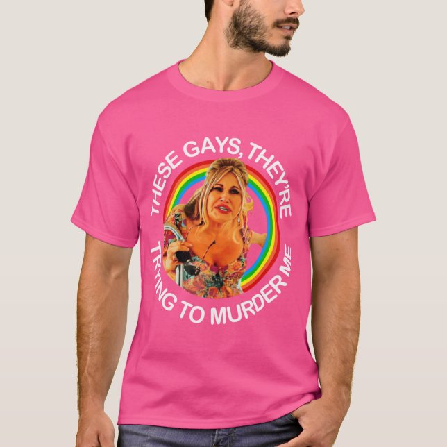 T-shirt Jennifer Coolidge citentCes Gaysessont en train d' (Devant)