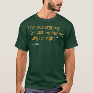 T-shirt JENNIFER Devis Cadeau Personnalisé Amusant Anniver