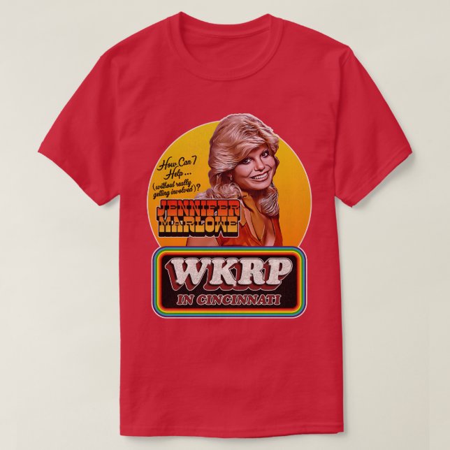 T-shirt Jennifer Marlowe Réceptionniste à WKRP à Cincinnat (Design devant)