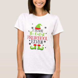 T-shirt J'Enseigne À L'Enseignant De Noël Des Petits Elfes