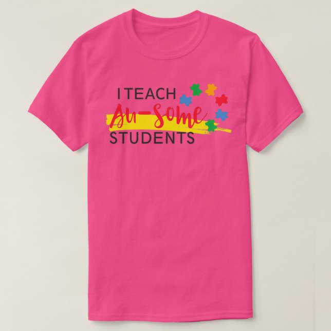 T-shirt j'enseigne au plus quelques étudiants (Design devant)