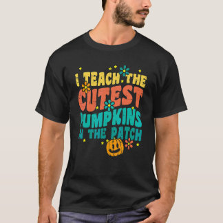 T-shirt J'enseigne aux citrouilles les plus mignonnes Rétr
