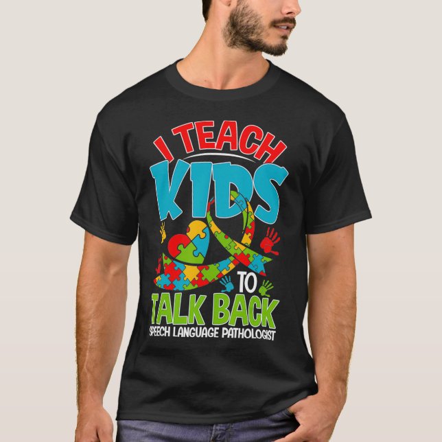 T-shirt J'Enseigne Aux Enfants À Parler De Drôle Thérapeut (Devant)
