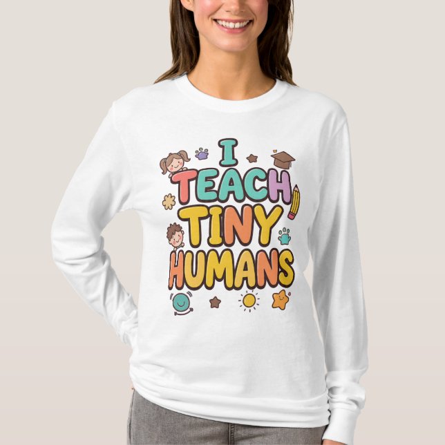 T-shirt J'enseigne aux tout-petits (Devant)