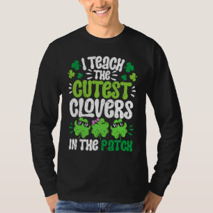 T-shirt J'enseigne aux trèfles les plus mignons du carré E