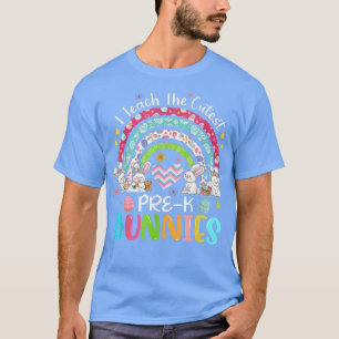 T-shirt J'Enseigne Bunnies Cutest PréK Enseignant Boho Rai