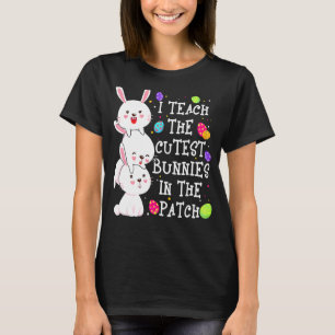 T-shirt J'Enseigne Des Lapins Cutest Dans Les Oeufs De Pat