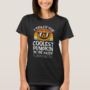 T-shirt J'enseigne la bibliothécaire la citrouille la plus