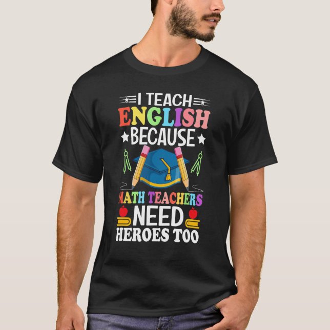 T-shirt J'Enseigne L'Anglais Parce Que Les Enseignants En  (Devant)