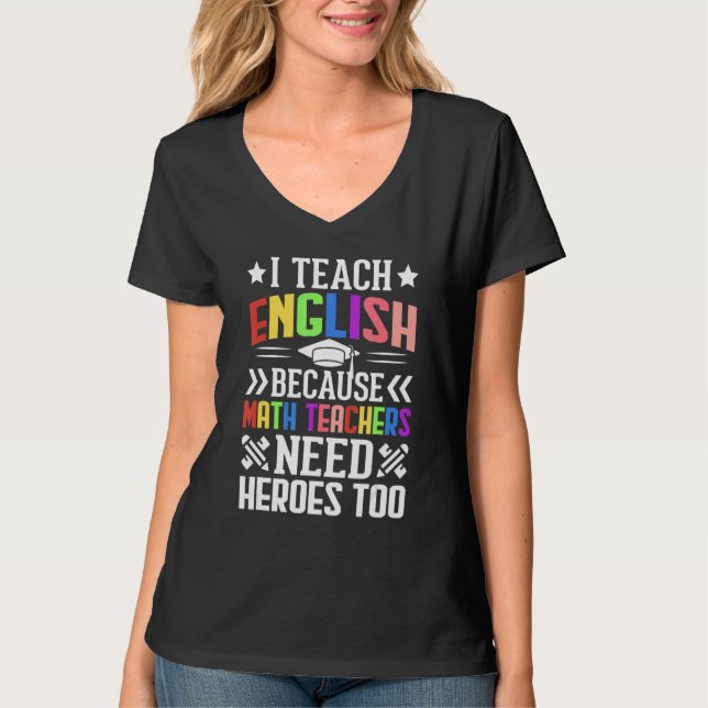 T-shirt J'Enseigne L'Anglais Parce Que Les Enseignants En  (Devant)