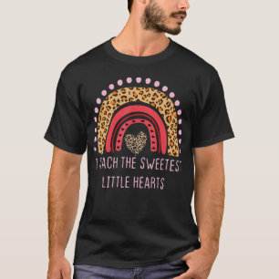T-shirt J'Enseigne Le Coeur Le Plus Doux Leopard Enseignan