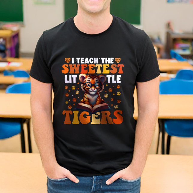 T-shirt J'Enseigne Le Plus Doux Petit Tigres Enseignant (Créateur téléchargé)