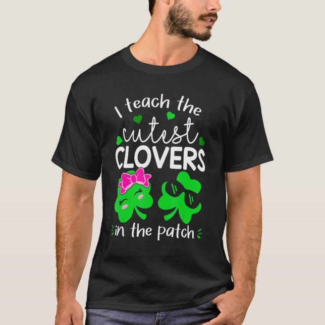 T-shirt J'enseigne le plus mignon C dans le patch St. Patr (Devant)