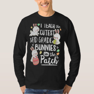 T-shirt J'Enseigne Les Bunnies De 3E Année Les Plus Cutest