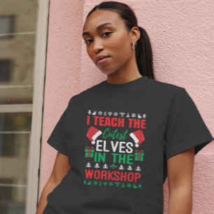 T-shirt J'enseigne les petits elfes les plus cuttes à l'at