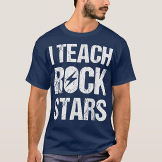 T-shirt J'Enseigne Rockstars Shirt Funny Music Teacher Ret