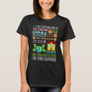 T-shirt J'enseignerai sur un bateau chèvre j'enseignerai p
