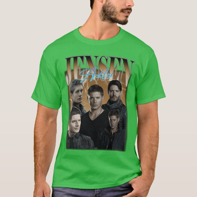 T-shirt Jensen Ackles Contrefaçon Vintage (Devant)