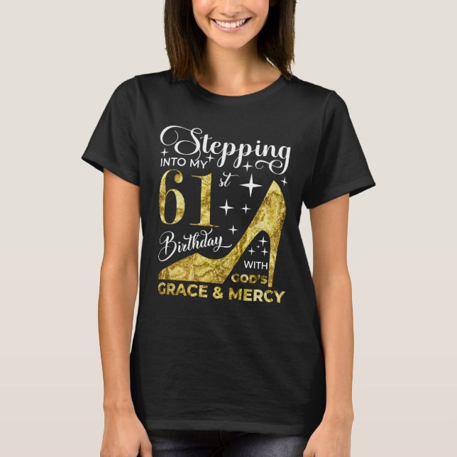 T-shirt J'entre dans mon 61e anniversaire (Devant)