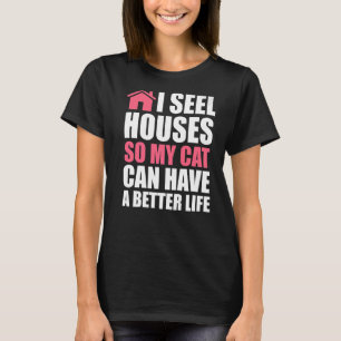 T-shirt J'envole des maisons pour que mon chat maison immo