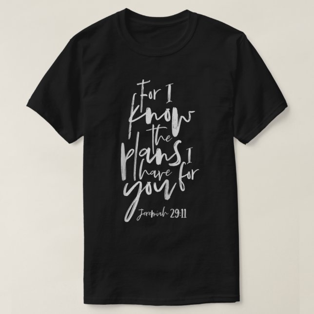 T-shirt Jeremiah 29 11, Christian T s Women, Bible (Design devant)