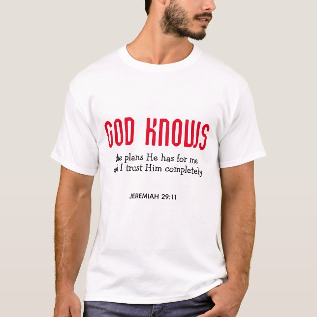 T-shirt Jeremiah 29:11 Écriture Inspirationnelle Christian (Devant)