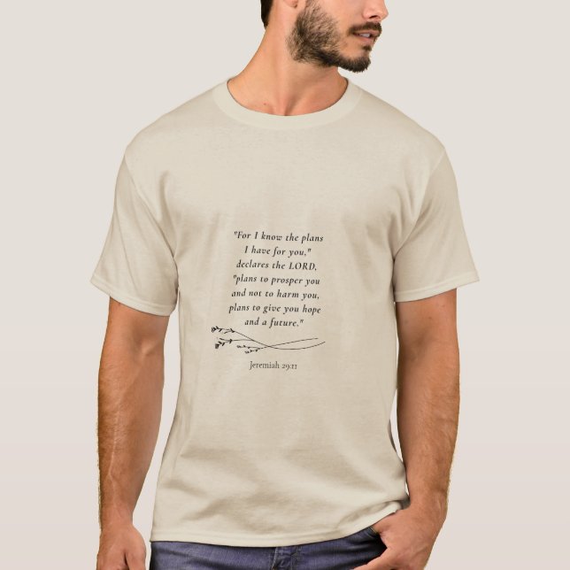 T-shirt Jérémie 29:11 Image de verset biblique (Devant)