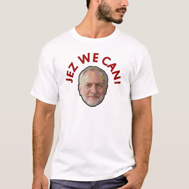 T-shirt Jeremy Corbyn JEZ NOUS POUVONS ! Pièce en t (Devant)