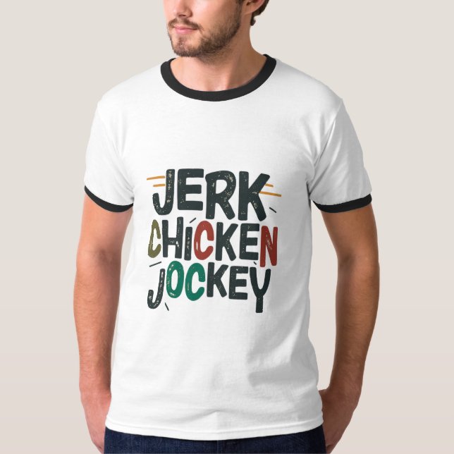 T-shirt Jerk Chicken Jockey (Devant)