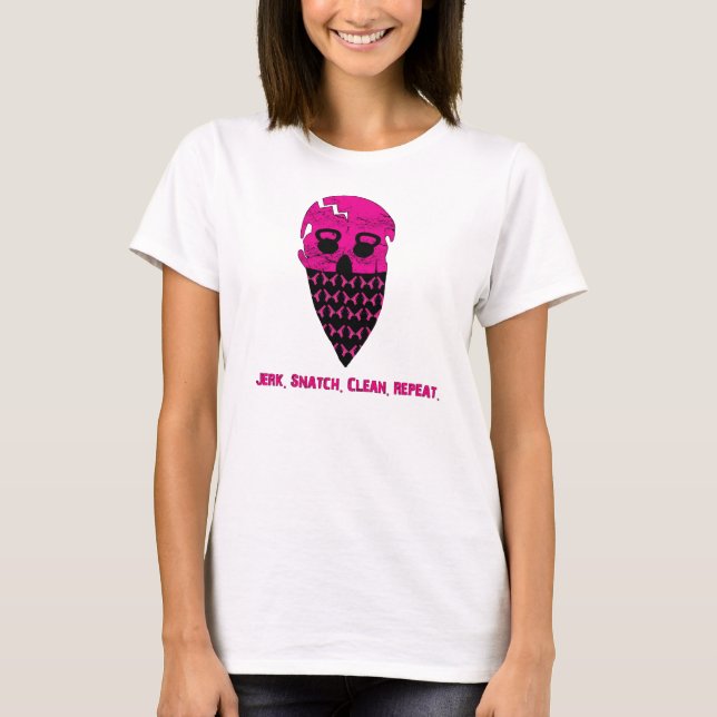 T-shirt Jerk, Snatch, Propre, Répétez Dames Écran T (Devant)